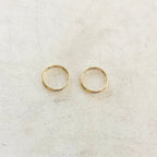 14K Gold Filled 10mm Shiny Gold Smooth Connector Ring Open Circle Charm (2pc)