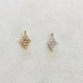8mmx4mm Rhodium Plated Gold or Silver Rhodium Cubic Zirconia Tiny Diamond