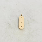 Gold Plated or Rhodium Plated Trio Star Bar Pendant Sideways Drop Charm