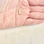 Gold Plated or Rhodium Plated Trio Star Bar Pendant Sideways Drop Charm