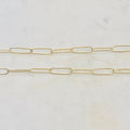 6mmx21mm Gold Plated or Base Metal Over Elongated Long – Sold by the Foot