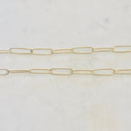 6mmx21mm Gold Plated or Base Metal Over Elongated Long – Sold by the Foot