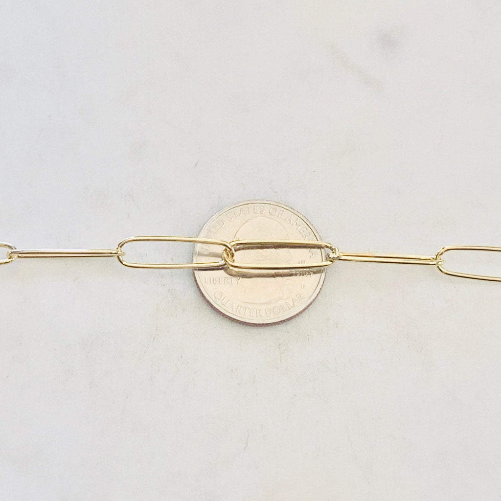6mmx21mm Gold Plated or Base Metal Over Elongated Long – Sold by the Foot