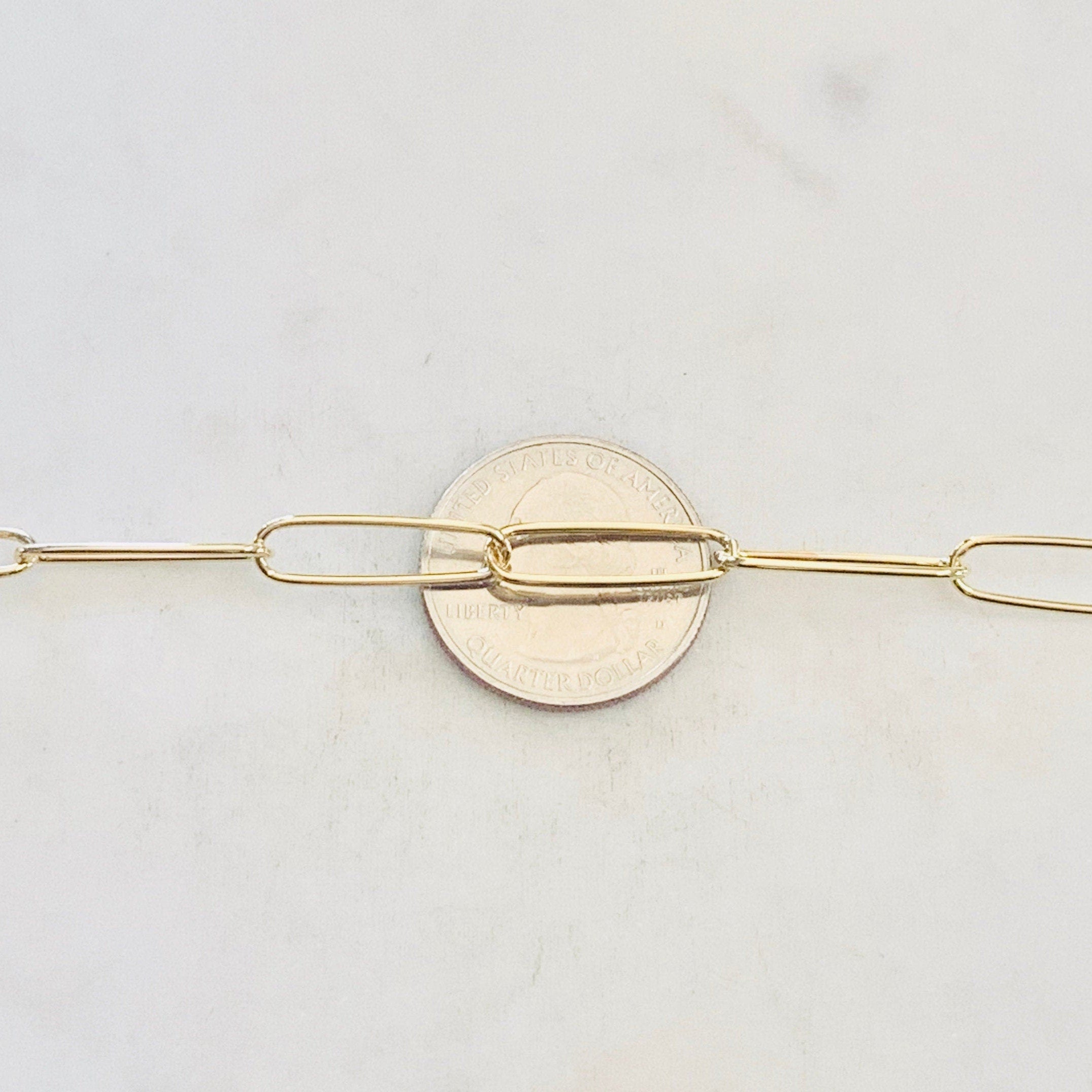 6mmx21mm Gold Plated or Base Metal Over Elongated Long – Sold by the Foot