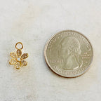 Gold Plated or Rhodium Plated Dainty Daisy Flower Opal Cubic Zirconia Pave CZ