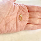 Gold Plated or Rhodium Plated or CZ Tiny Safety Pin Connector Charm Pendant