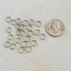 Base Metal 8mm 18 Gauge Open Jump Rings Charm Links Metal Findings (144pc)
