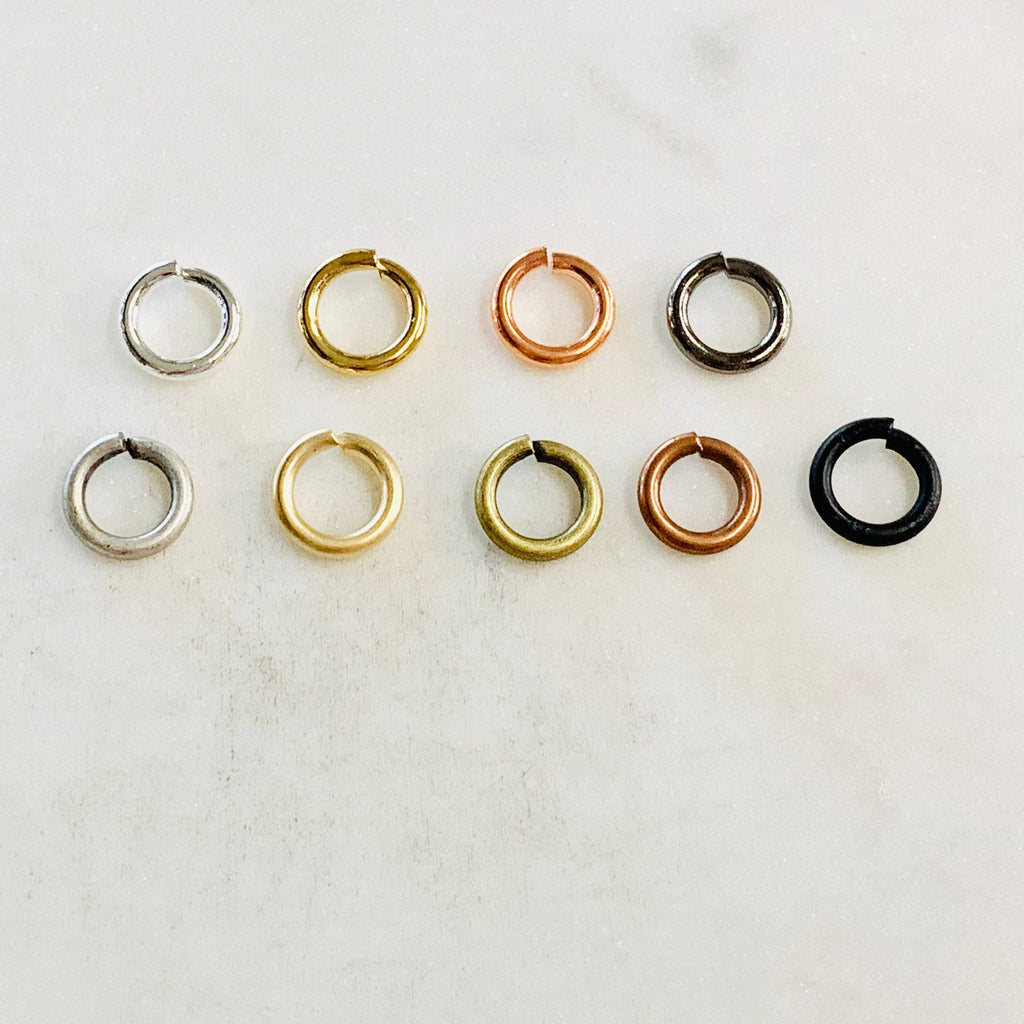 Base Metal 10mm 13 Gauge Open Jump Rings Charm Links Metal Findings (24pc)