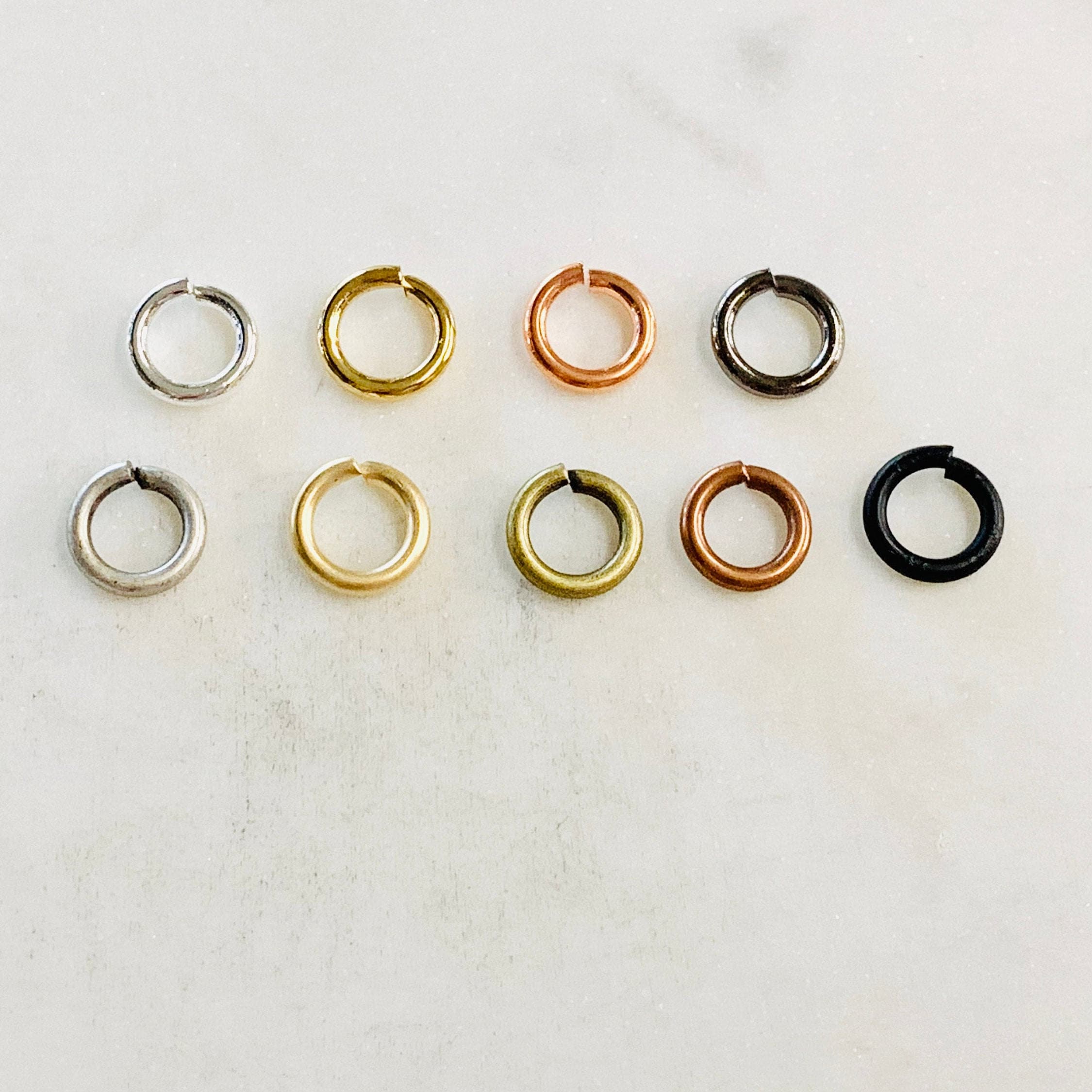 Base Metal 10mm 13 Gauge Open Jump Rings Charm Links Metal Findings (24pc)
