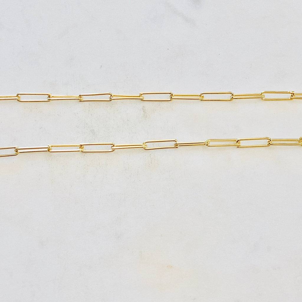 3mmx11mm Gold Plated or Base Metal Over Elongated – Sold by the Foot