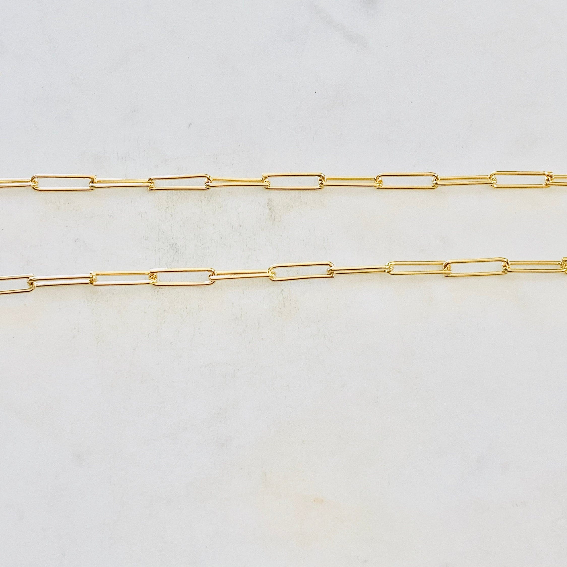 3mmx11mm Gold Plated or Base Metal Over Elongated – Sold by the Foot