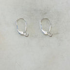 16mmx9mm Sterling Silver Small Teardrop Leverback Earring Hooks (2pc)