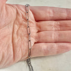Sterling Silver Cut Textured Elongated Rectangle Cable Box – Sold by the Foot