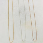 Sterling Silver or 14K Gold Filled Ready to Wear Finished Ball Chain 1mm