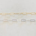 Sterling Silver or 14K Gold Filled 16mm x 5.5mm Light – Sold by the Foot – Gold