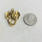 35mmx26mm Pewter Flying Detailed Dragon Charm Fantasy Medieval Magic