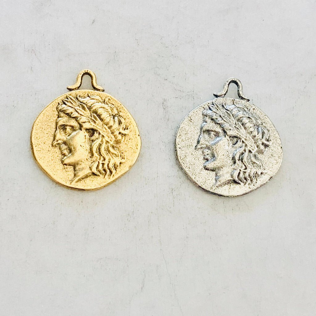 Pewter Ancient Greek Mythology Lion Symbol Double Sided Coin