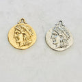 Pewter Ancient Greek Mythology Lion Symbol Double Sided Coin