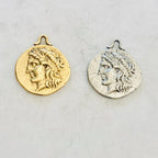 Pewter Ancient Greek Mythology Lion Symbol Double Sided Coin