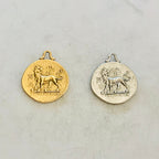 Pewter Ancient Greek Mythology Lion Symbol Double Sided Coin