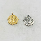 Sterling Silver or Vermeil Saint Francis of Assisi Medallion Coin with Ball