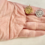 Sterling Silver or Vermeil Medallion Renaissance Art Nouveau Double Sided