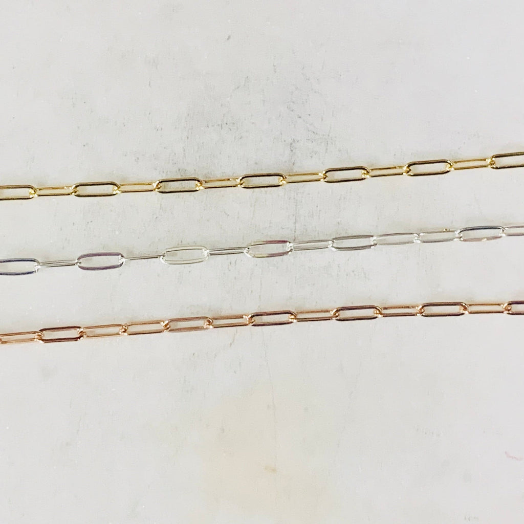 9mmx3mm Sterling Silver or 14K Gold Filled Thick Elongated – Sold by the Foot