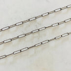 Sterling Silver Cut Textured Elongated Rectangle Cable Box – Sold by the Foot