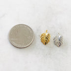 Sterling Silver or Vermeil Small Tropical Monstera Leaf Plant Charm Sliding