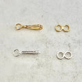 Sterling Silver or Vermeil or Small Soldered Closed Loop Hook and Eye Infinity