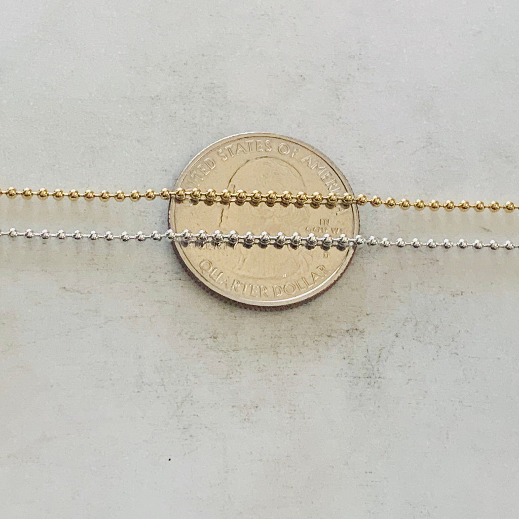 Sterling Silver or 14K Gold Filled Ready to Wear Finished Ball Chain