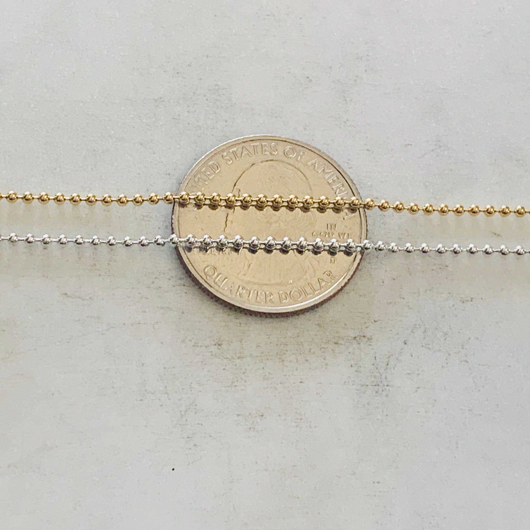 Sterling Silver or 14K Gold Filled Ready to Wear Finished Ball Chain