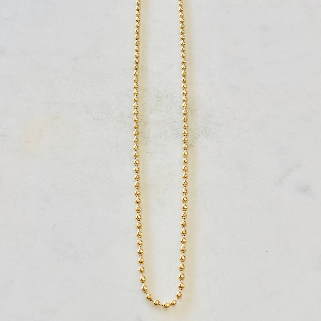 Sterling Silver or 18K Gold Filled Ready to Wear Finished Ball Chain 2.5mm