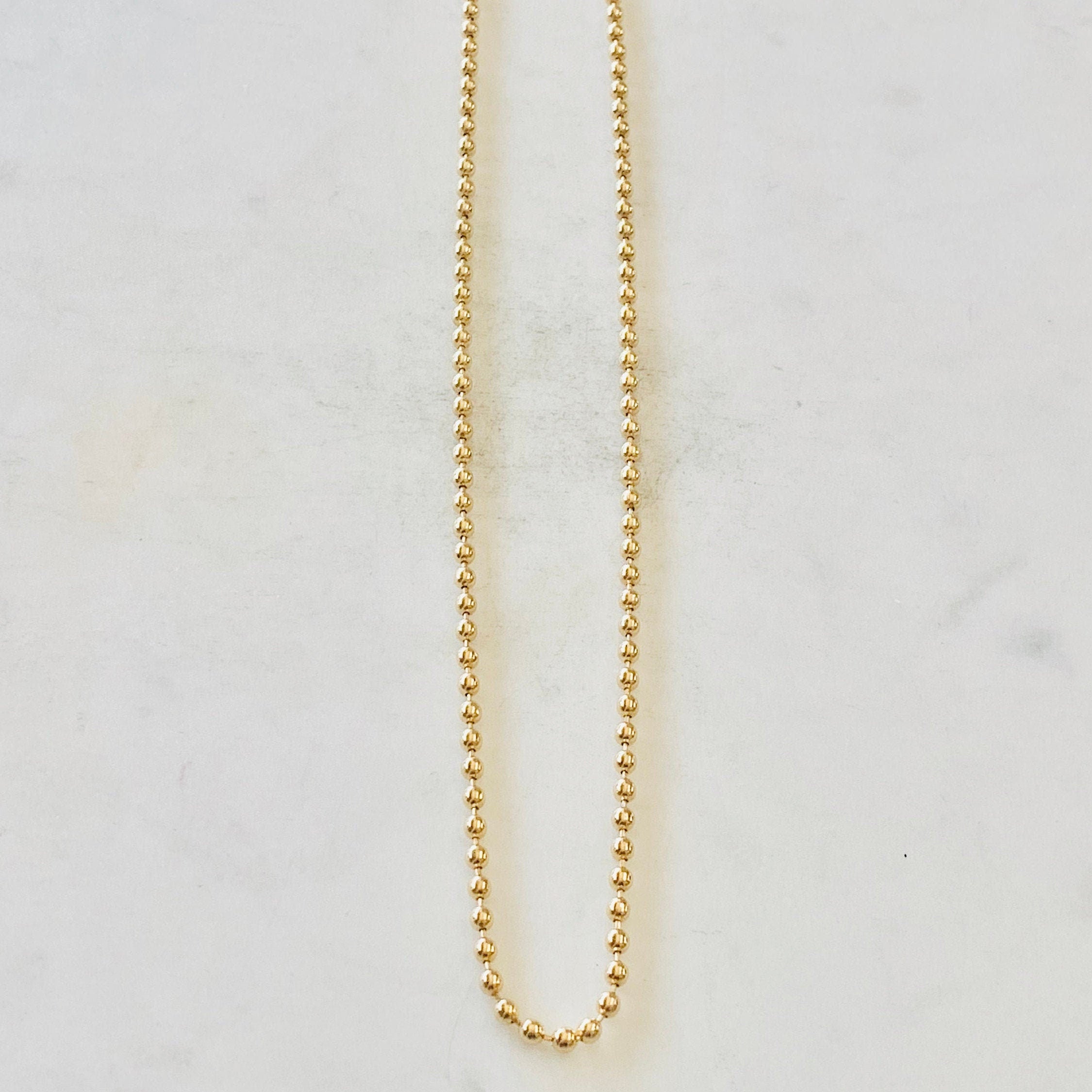 Sterling Silver or 18K Gold Filled Ready to Wear Finished Ball Chain 2.5mm