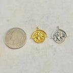 Sterling Silver or Vermeil Medallion Renaissance Art Nouveau Double Sided