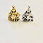 Pewter Thick Detailed Large Size Buddha Yoga Charm Buddhism