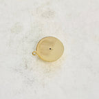 Gold Plated CZ StarBurst Medallion Coin Vintage Style Charm Cubic