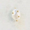 Gold Plated Acrylic Pearl Charm Baroque Acrylic Pearl Charm Pendant