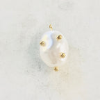 Gold Plated Acrylic Pearl Charm Baroque Acrylic Pearl Charm Pendant