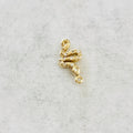Gold Plated CZ Tiny Dainty Curled Snake Serpent Serpentine Reptile