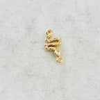 Gold Plated CZ Tiny Dainty Curled Snake Serpent Serpentine Reptile