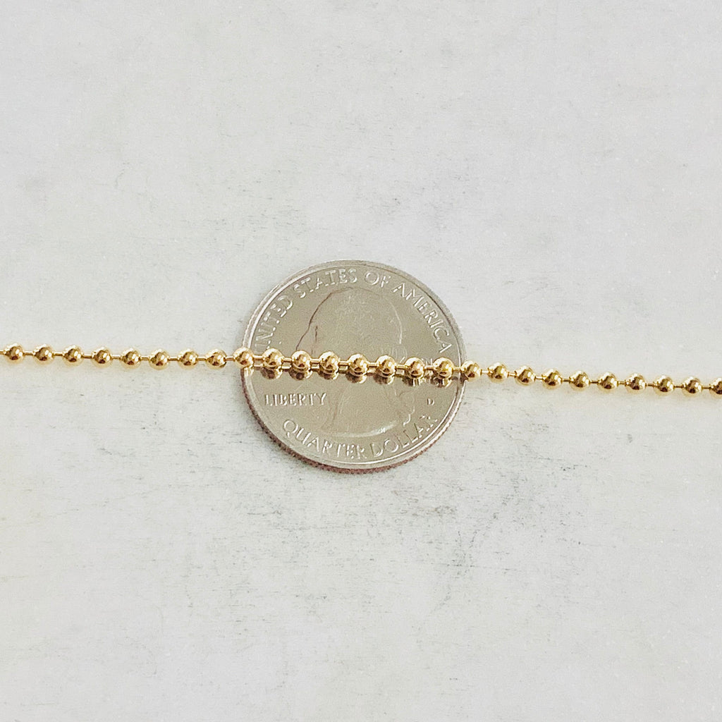 Sterling Silver or 18K Gold Filled Ready to Wear Finished Ball Chain 2.5mm