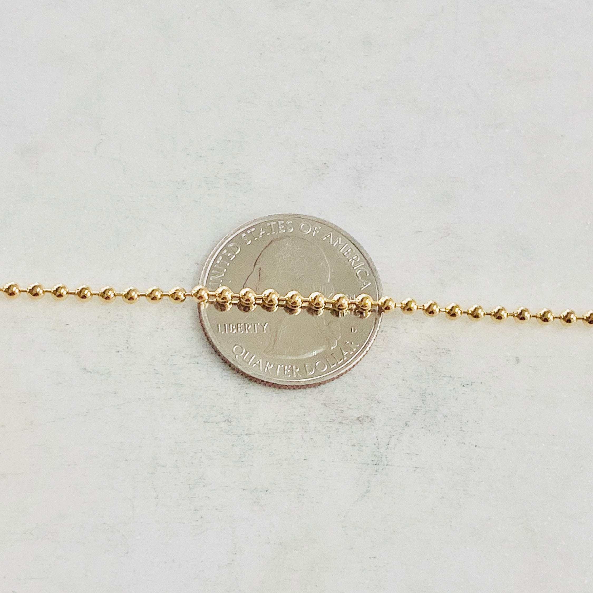 Sterling Silver or 18K Gold Filled Ready to Wear Finished Ball Chain 2.5mm