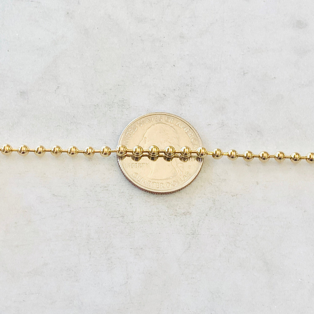Sterling Silver or 18K Gold Filled Ready to Wear Finished Ball Chain 3mm