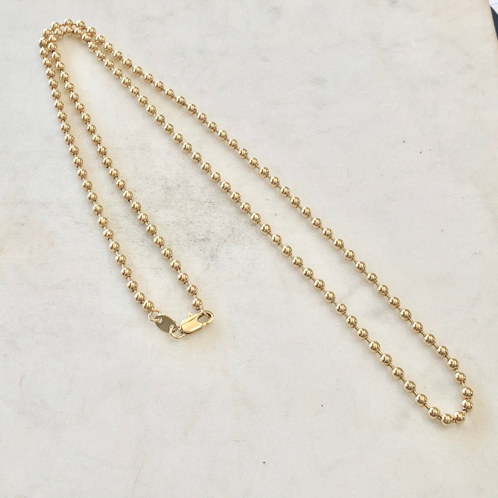 Sterling Silver or 18K Gold Filled Ready to Wear Finished Ball Chain 3mm