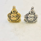 Pewter Thick Detailed Large Size Buddha Yoga Charm Buddhism
