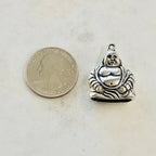 Pewter Thick Detailed Large Size Buddha Yoga Charm Buddhism