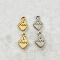 Pewter Diamond Shape with I Hope Charm Pendant Inspirational (2pc)