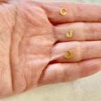 14K Gold Filled Initial Block Letter Charm Drop Small Tiny Personalized