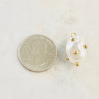 Gold Plated Acrylic Pearl Charm Baroque Acrylic Pearl Charm Pendant